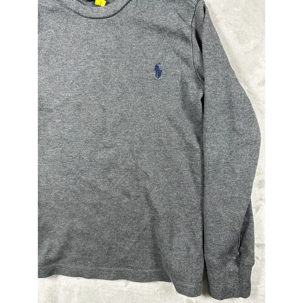 Polo‎ Ralph Lauren Boys Waffle Knit Gray Long Sleeve Sweater (S/8)